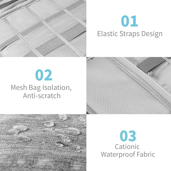 Electronics Organizer Travel Case, Electronic Accessories Storage Bag, Portable