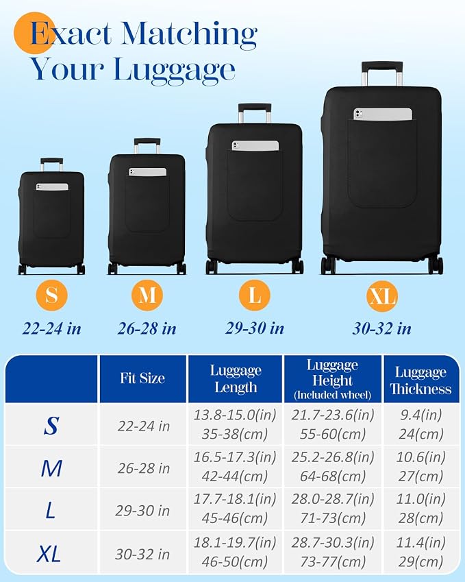 Slohif Luggage Cover for Suitcase Tsa Approved Protector