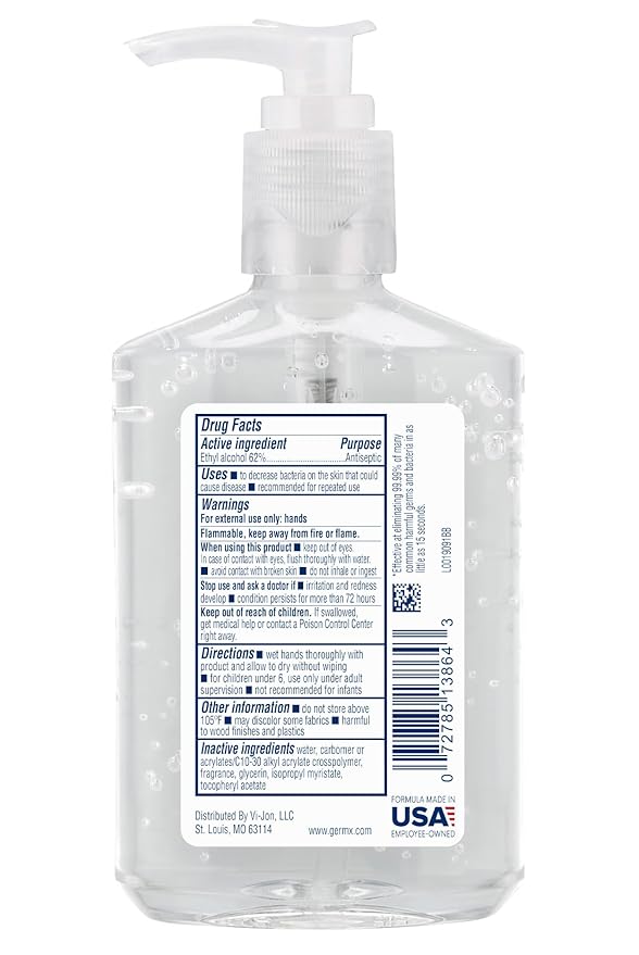 Germ-X Original Hand Sanitizer, Non-Drying Moisturizing Gel