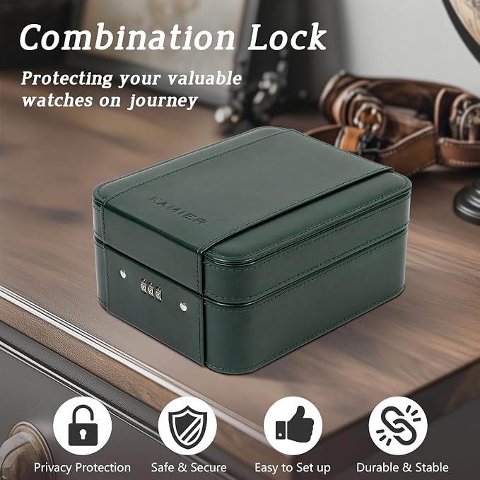 KAMIER Watch Case with Combination Lock