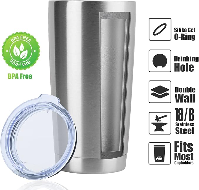DOMICARE 20oz Stainless Steel Tumbler Bulk