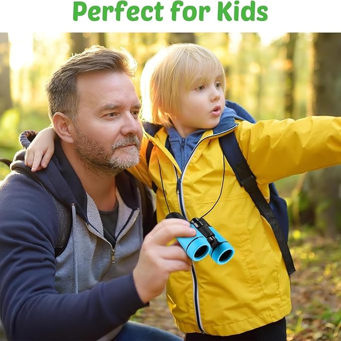 Hiboom 8 Set Kids Binoculars Bulk Shockproof Folding Children Mini Compact