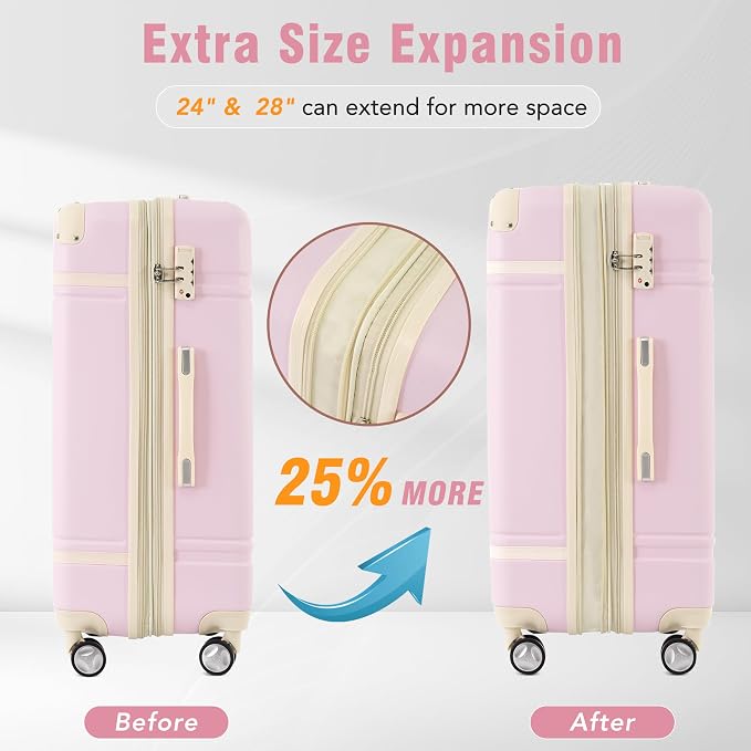 Merax Luggage Set 3 Piece Suitcase Set