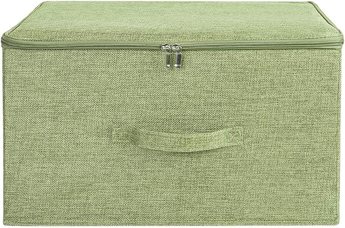 ANMINY Storage Bins with Zipper Lids 51.9 Qt Lidded Fabric Storage Boxes