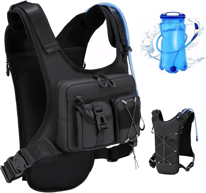USA Original Patent Running Hydration Vest Backpack, Lightweight Chest Pack
