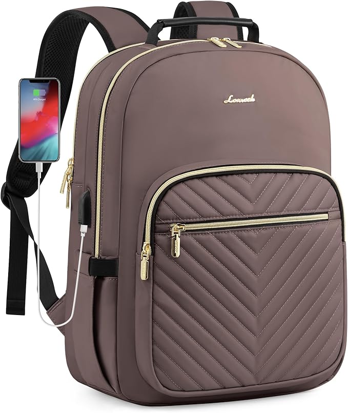 LOVEVOOK Laptop Backpack for Women, Large Capacity Travel Computer Work Bag