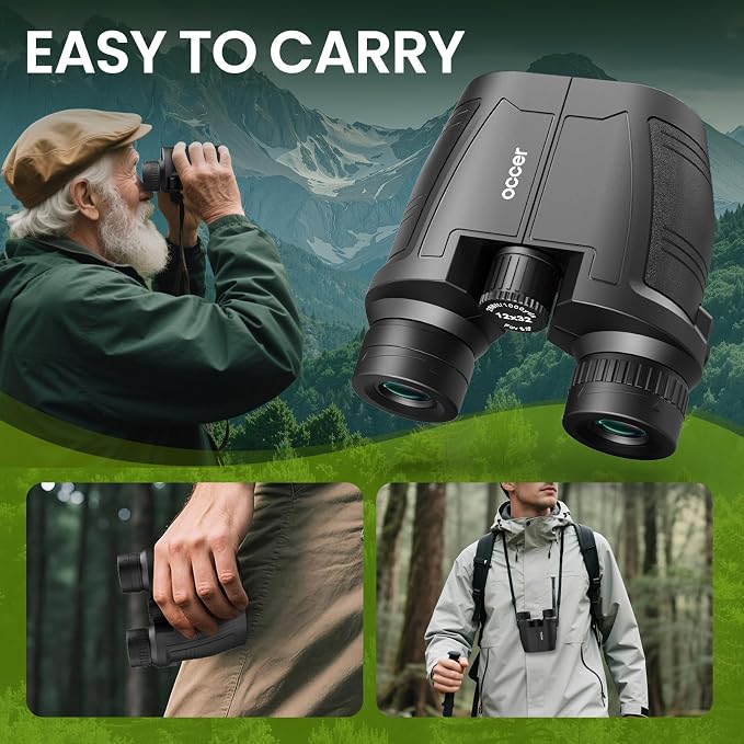 Occer 12x32 Compact Binoculars for Adults High Powered, Large Eyepiece