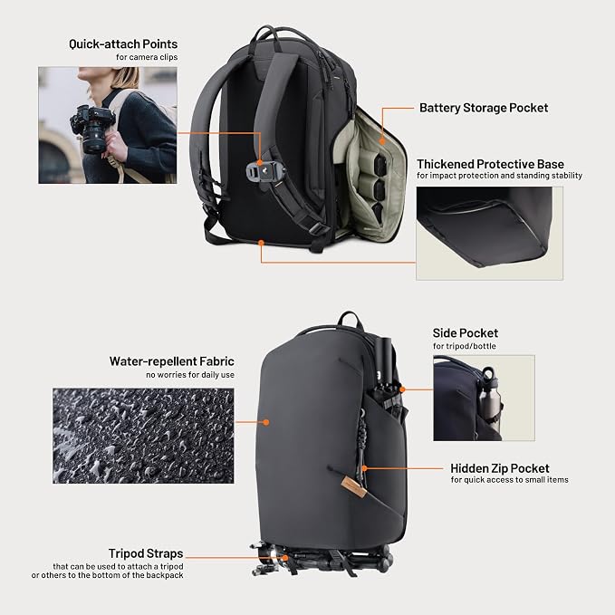 PGYTECH OneGo Lite Camera Backpack Water-Resistant DSLR/Mirrorless Bag 22L