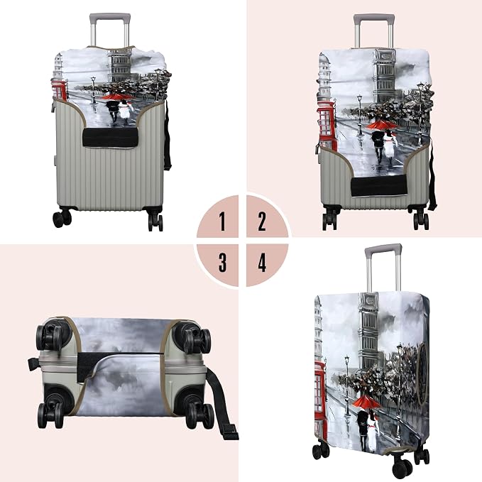 Travel Luggage Cover Suitcase Protector Fits 18-32 Inch Wheel Covers