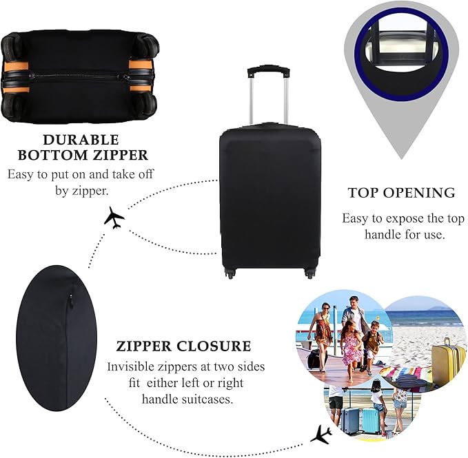 Explore Land Travel Luggage Cover Suitcase Protector Fits 23-26 Inch Case