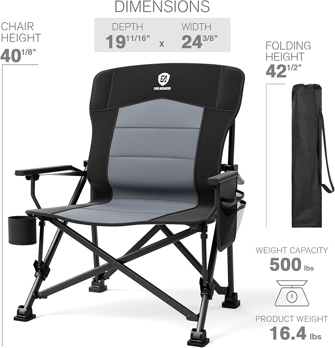 EVER ADVANCED Oversized Folding Camping Chair