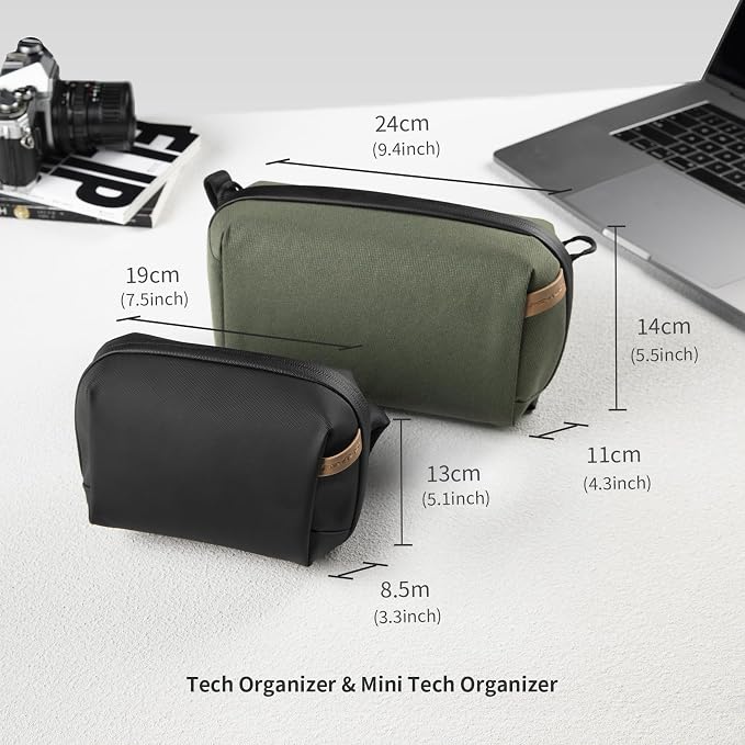 PGYTECH Mini Travel Tech Organizer, Waterproof Tech Pouch, Electronics