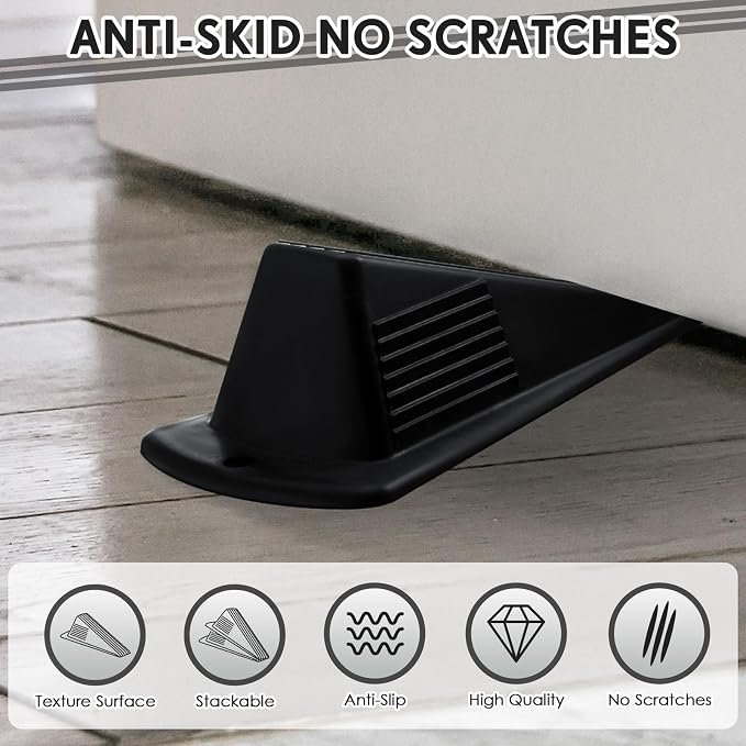 Frienda 12 Pcs Jumbo Door Stoppers Heavy Duty Door Stopper Tall up to 2inch