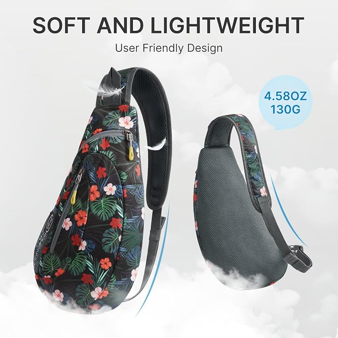 G4Free Sling Bag for Men Women, Small Crossbody Backpack Lightweight Chest
