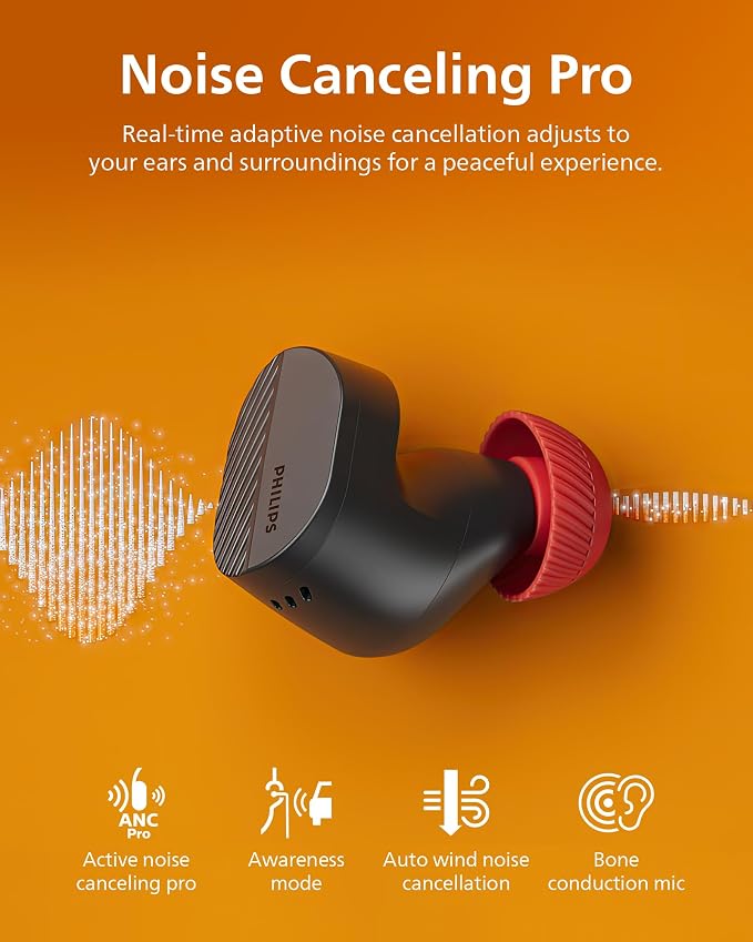 PHILIPS TAA5508 Wireless Earbuds, True Wireless Headphones