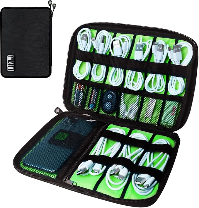 Electronics Travel Organizer, Portable Waterproof Electronic Travel Storage Bag