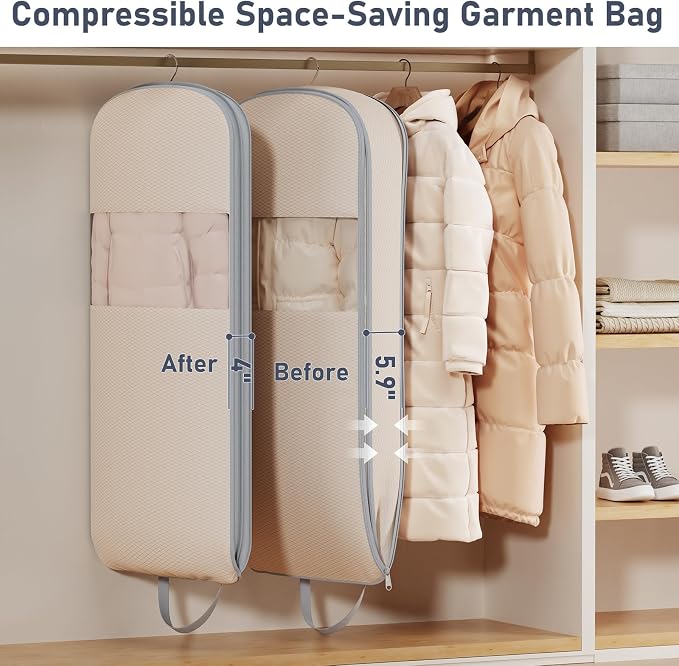 DIMJ 4 Pack 43" Compression Garment Bags