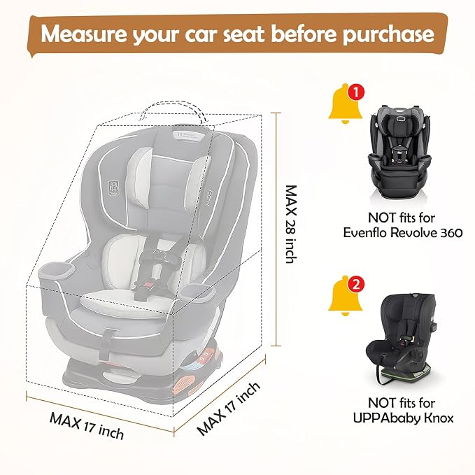YOREPEK Gate Check Car Seat Travel Bag, Padded Carseat Cover