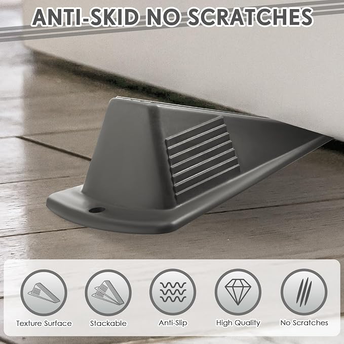 Frienda 12 Pcs Jumbo Door Stoppers Heavy Duty Door Stopper Tall up to 2inch