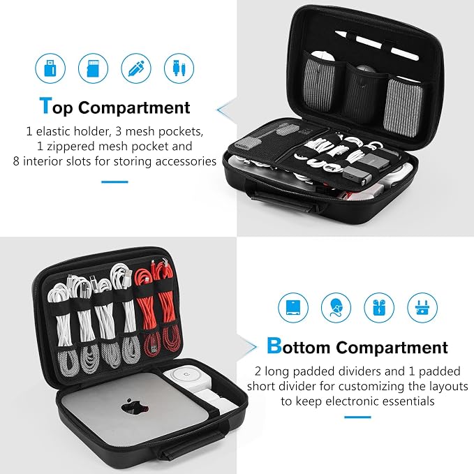 ProCase Hard Travel Electronic Organizer Case