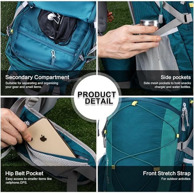 MOUNTAINTOP 25L/40L Hiking Backpack, Lightweight Travel Backpack