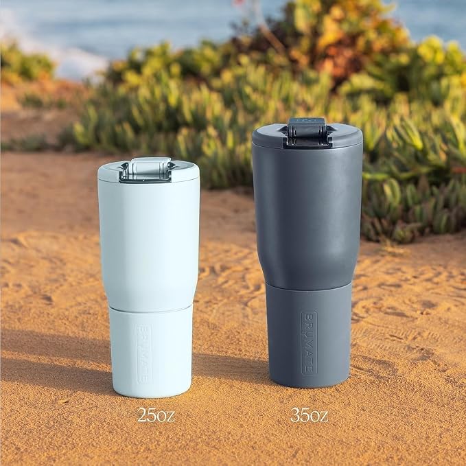 BrüMate Nav 25oz 100% Leak Proof Insulated Travel Tumbler with Magnetic BevLock™ Lid - Double Wall Cup-Holder Friendly Stainless Steel Mug (Primrose)
