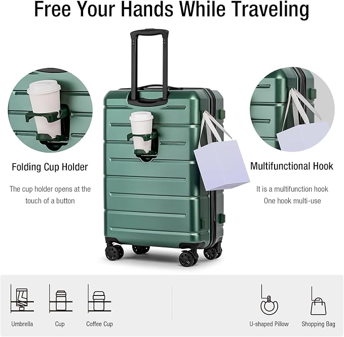 KYME Luggage Sets 2 Piece Hardshell 22"/26" Suitcase