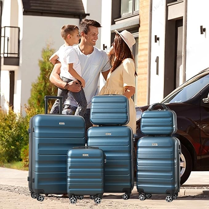 Merax Luggage Sets 6 Piece Hardshell ABS Suitcases