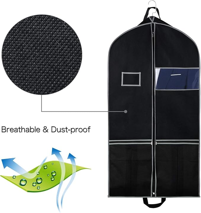 Zilink Garment Bags Suit Bag for Travel and Storage 43 inches Suit Cover