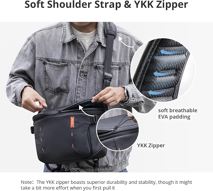 PGYTECH OneMo Sling Camera Bag 7L-9L, waterproof Crossbody Camera Shoulder Bag