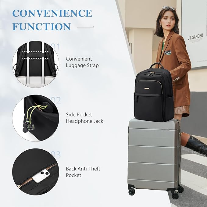 Travel Backpack for Women Personal Carry On Bag Business Weekender Hiking
