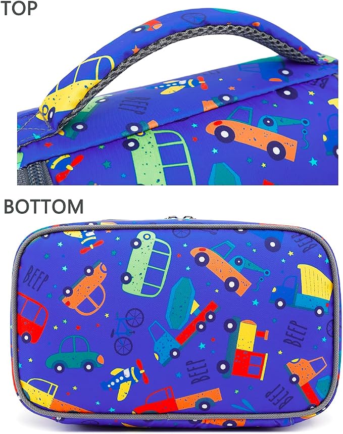 FlowFly Kids Double Decker Cooler Insulated Lunch Bag Large Tote