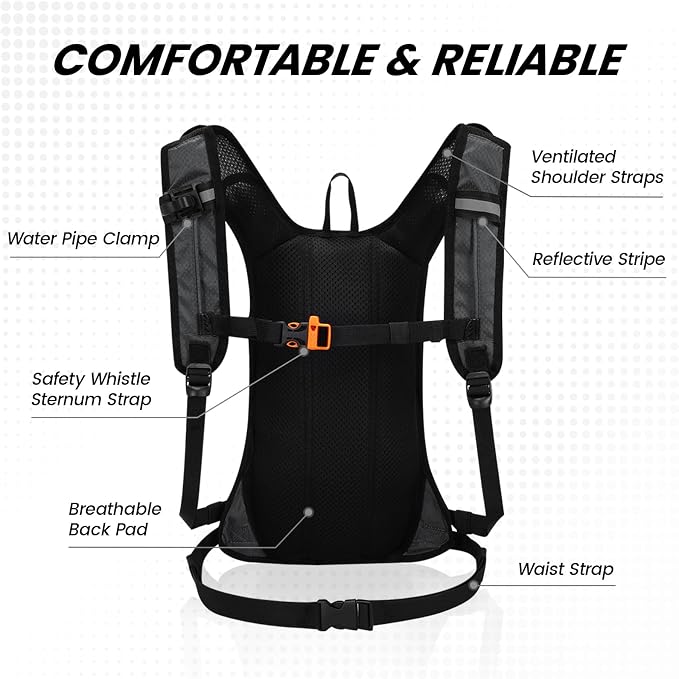 Nepest Hydration Pack Backpack for Women & Men, Lightweight Water Backpack