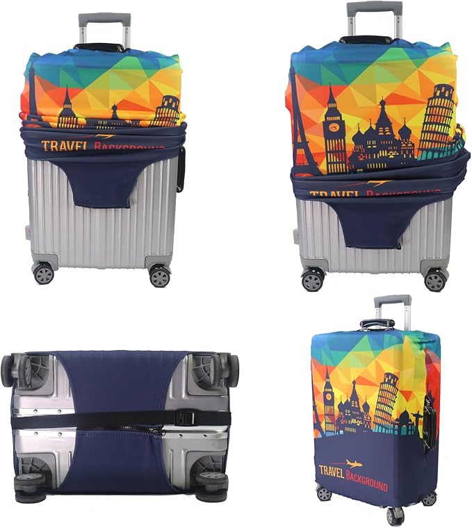 MosaiRudo Thicker Luggage Cover Elastic Suitcase Cover Protector Fits 18-32