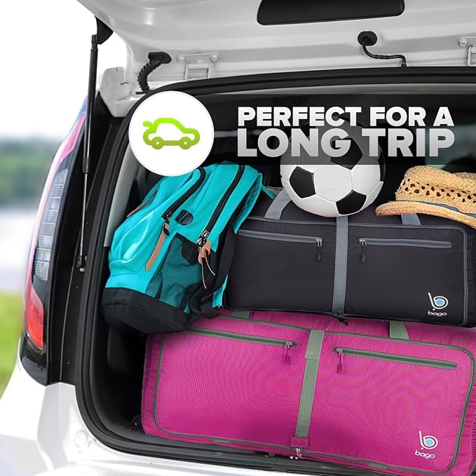 Bago Foldable Duffel Bags for Traveling Women & Men - 40L Sports Packable