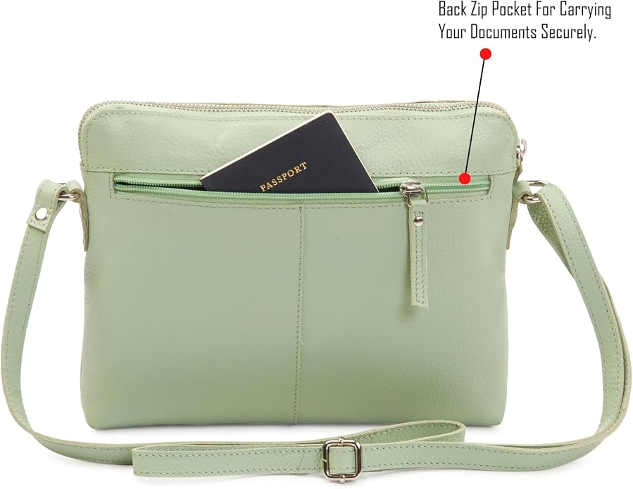 Wise Owl Accessories Small Soft Pebbled Real Leather Crossbody Handbags Purses