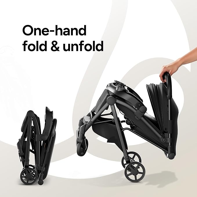 Mompush Lithe V2 Lightweight Travel Stroller, Compact Foldable Baby Stroller