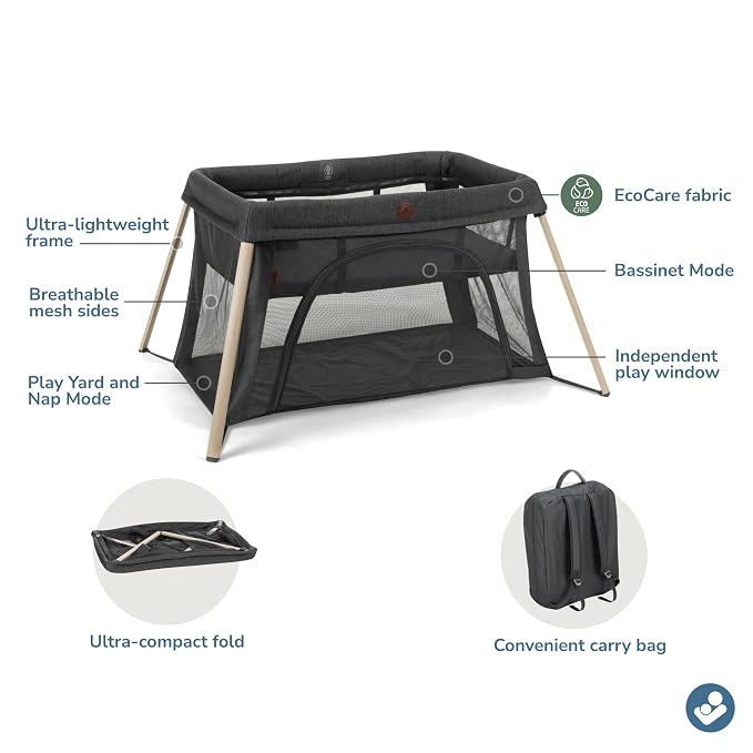 Maxi-Cosi Calao Travel Playard, Infant Bassinet, Toddler Playpen, Lightweight