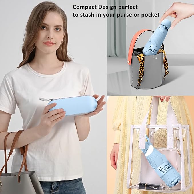 BAODINI Travel Mini Umbrella for Purse