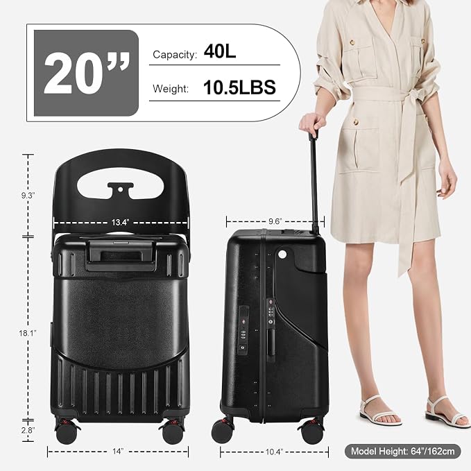 Ride On Luggage with Foldable Seat