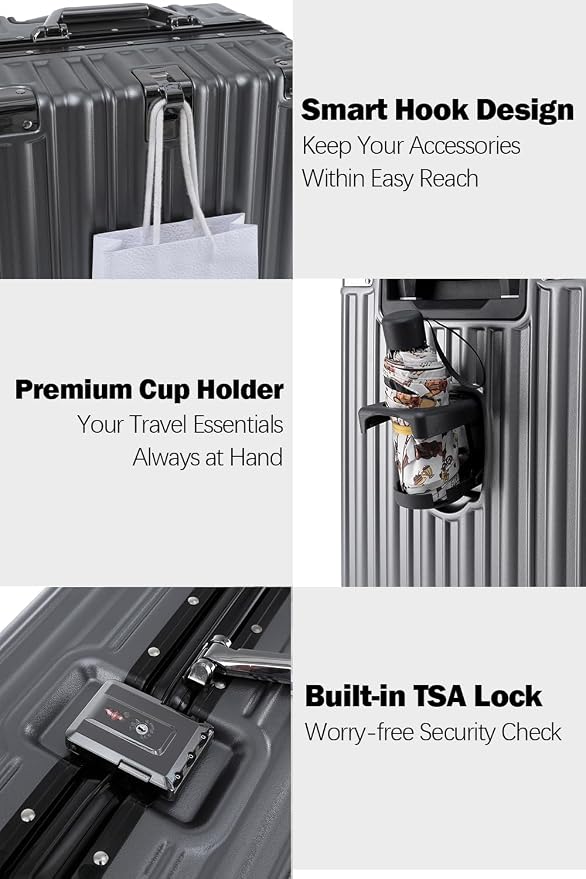 HotWay 20 Inch Aluminum Frame Carry On Luggage