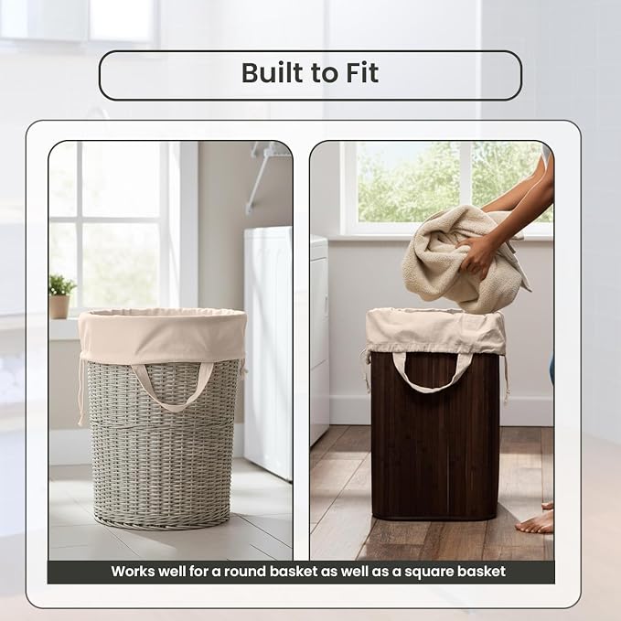 LFH Home Large Premium 100% Cotton Canvas Laundry Bag