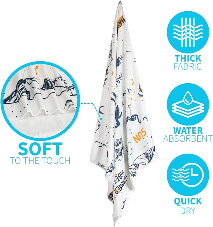 Beach Bag Spacious Shoulder Tote Travel & Gym Bag w/Multiple Pockets & Strong