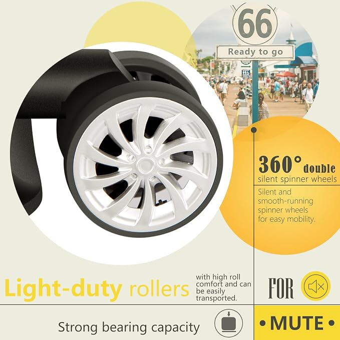 Coolife Luggage Expandable Suitcase PC+ABS Spinner 20in 24in 28in Carry