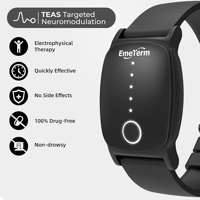 EmeTerm Explore FDA-Cleared Anti-Nausea Wristband IP67 Waterproof Morning