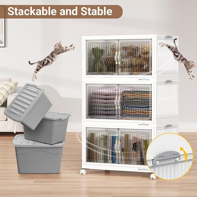 BROVIEW 400Qt Stackable Storage Bins