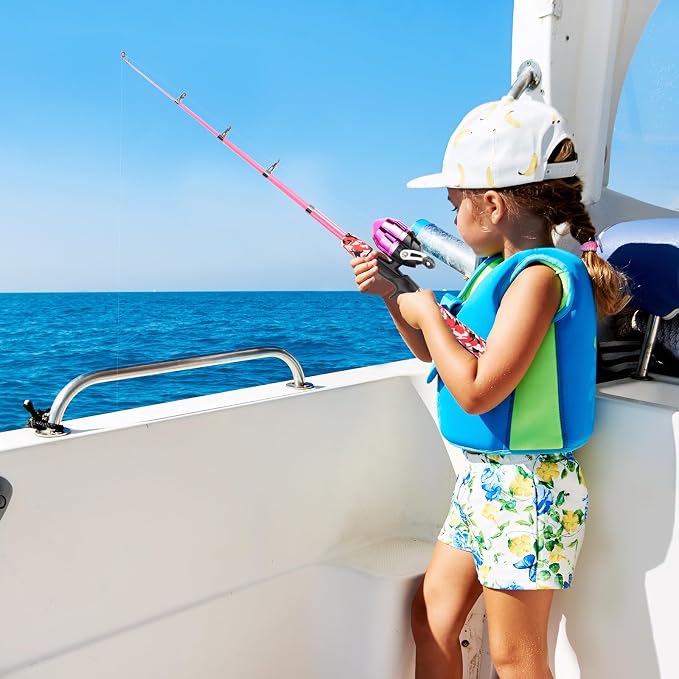 Kids Fishing Pole, Portable Telescopic Kids Fishing Poles