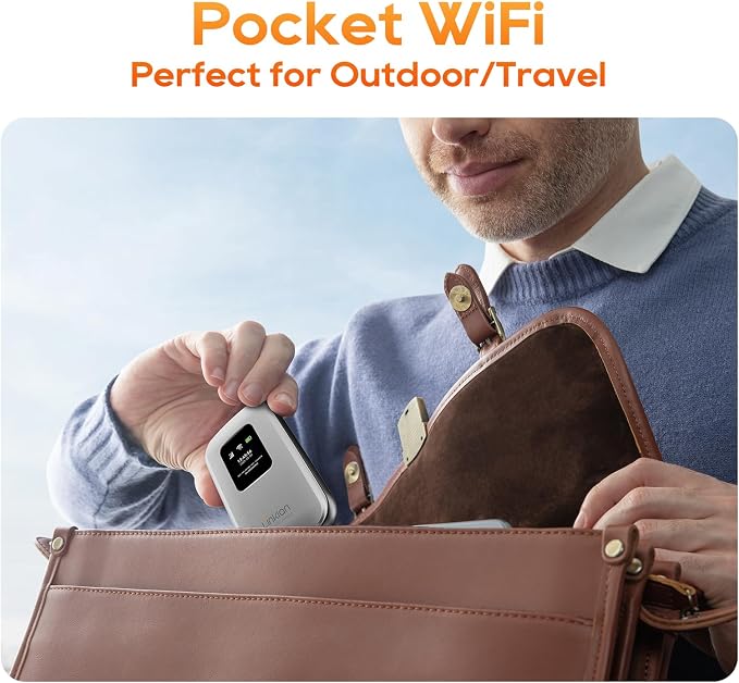 Portable Mobile Hotspot–eSIM Global WiFi Hotspot, No SIM Card/Contract Needed
