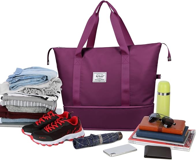 NPBAG Women Travel Duffel, Gym Workout Overnight Bag, Mommy Hospital Bag