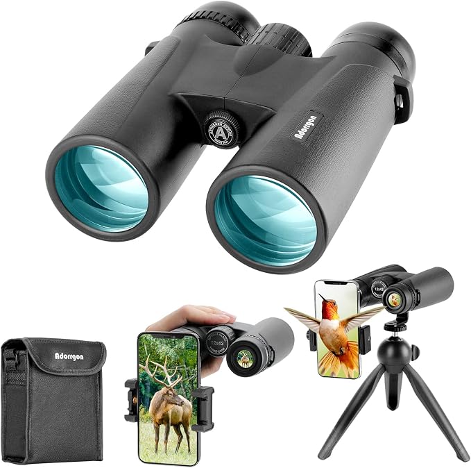 Adorrgon 12x42 HD Binoculars for Adults High Powered